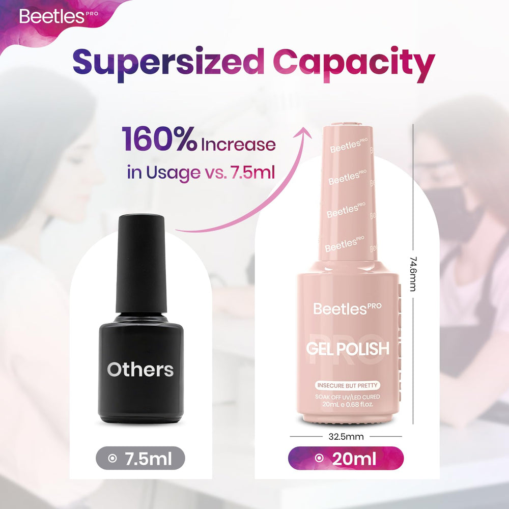 Beetles Pro Base Coat and Top Coat featured for optimal adhesion and shine.