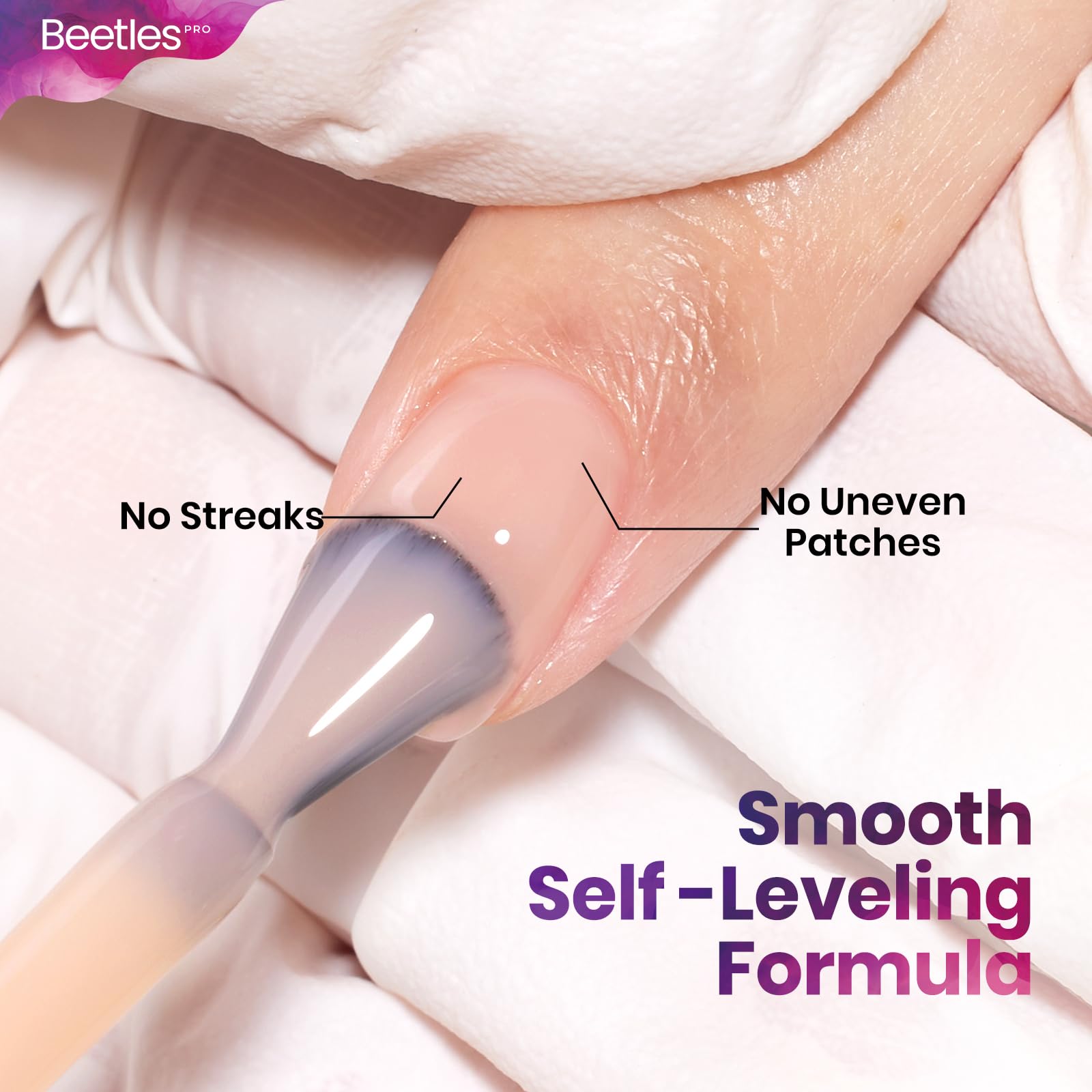 Beetles Pro Nude Gel Polish cures in 90-120 seconds under LED or UV light.
