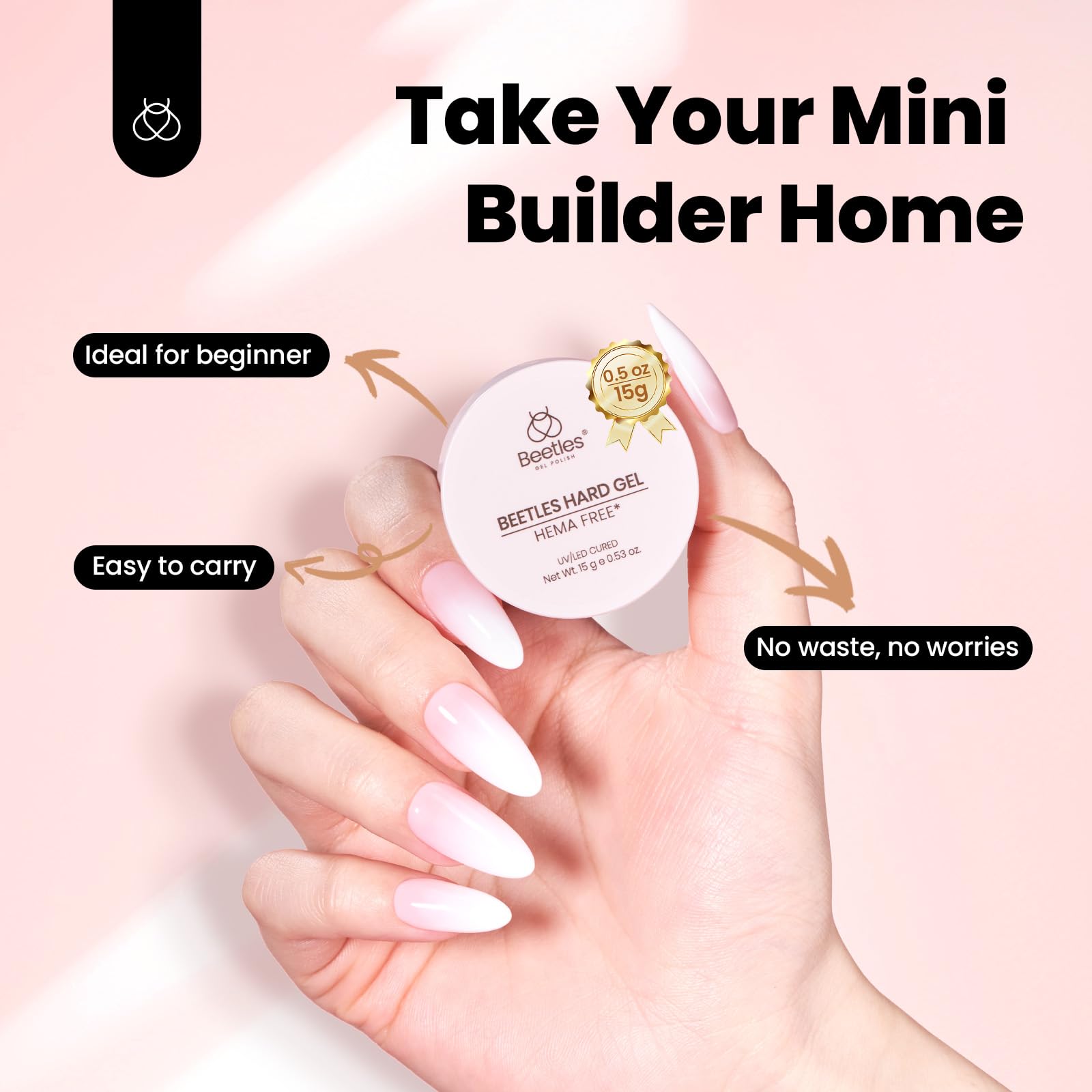 Beetles professional-use gel designed for skilled nail technicians and salon-grade results.