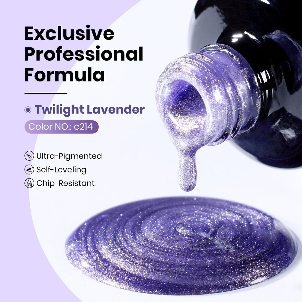 Beetles Purple Cat Eye Gel Polish swirl closeup highlighting gradient shimmer.