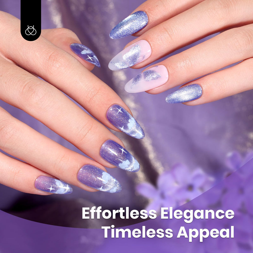 Beetles Purple Cat Eye Gel Polish UV/LED cure ready with glossy finish.
