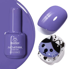 Beetles Purple Gel Polish bottle in periwinkle shade for salon-quality nails
