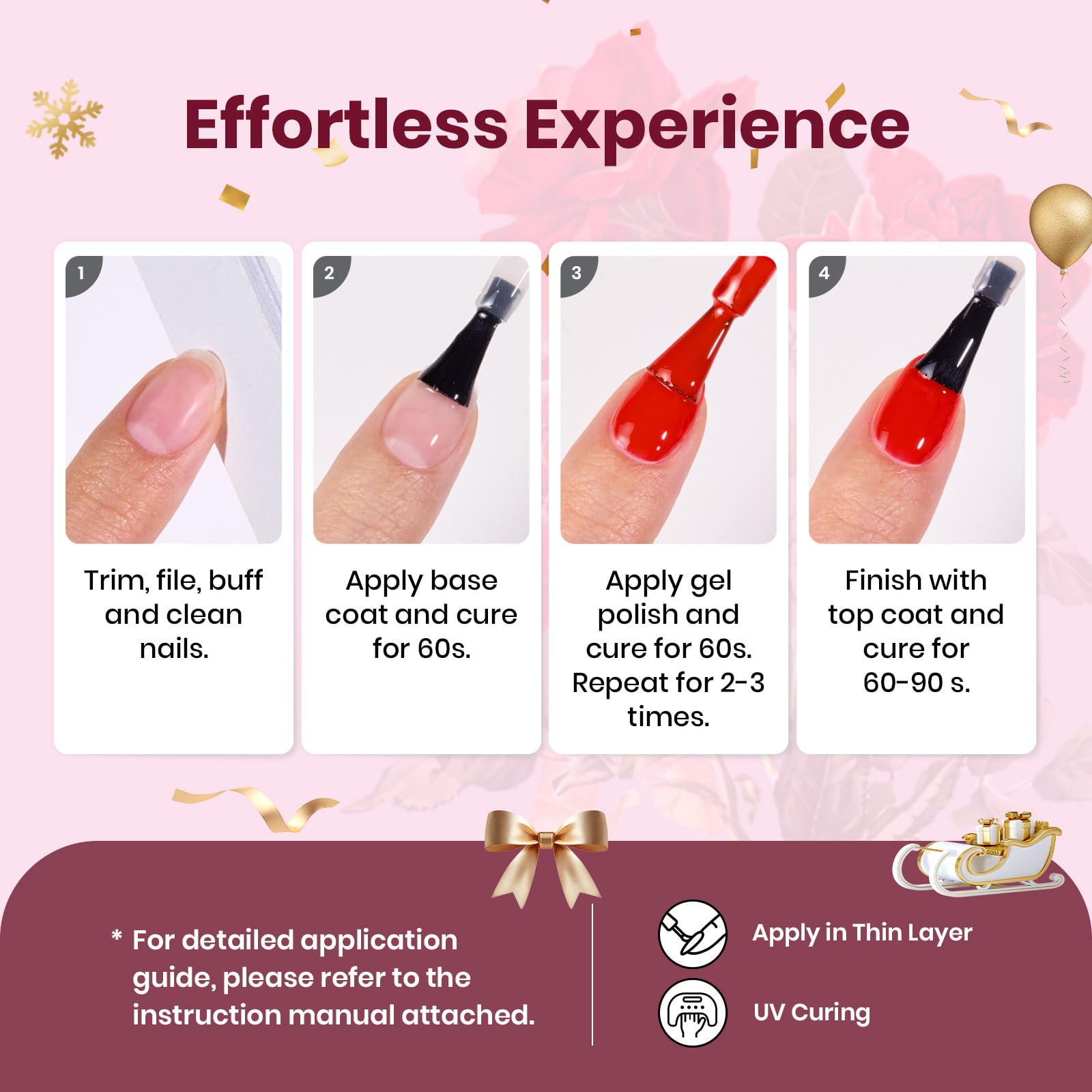 Beetles Purple Gel Polish Set color palette for versatile manis.
