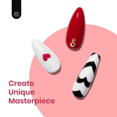 Beetles Queen of Hearts white gel polish for clean nails.