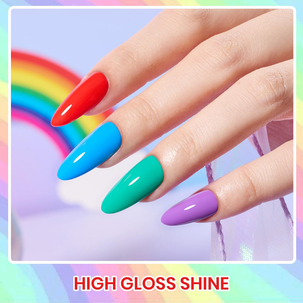 Beetles Rainbow gel polish green creates fresh, nature-inspired nail art