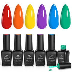 Beetles Rainbow gel polish red for bold nails and lasting color