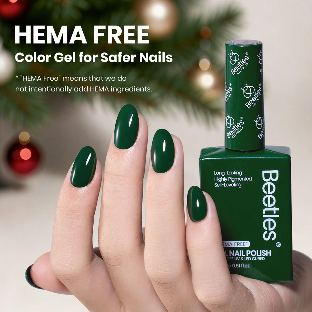Beetles Rainforest Green gel polish close-up showing vibrant hue