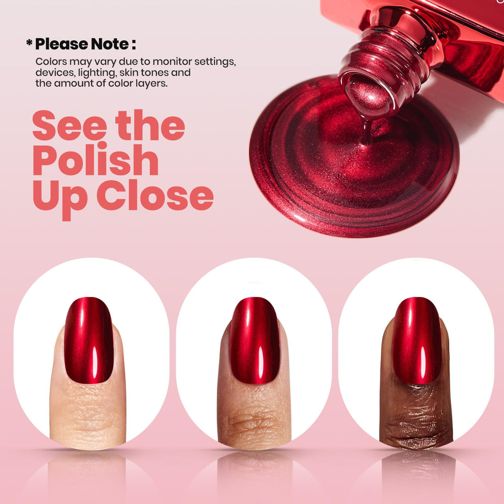 Beetles Red Chrome Nail Polish gift-ready packaging.