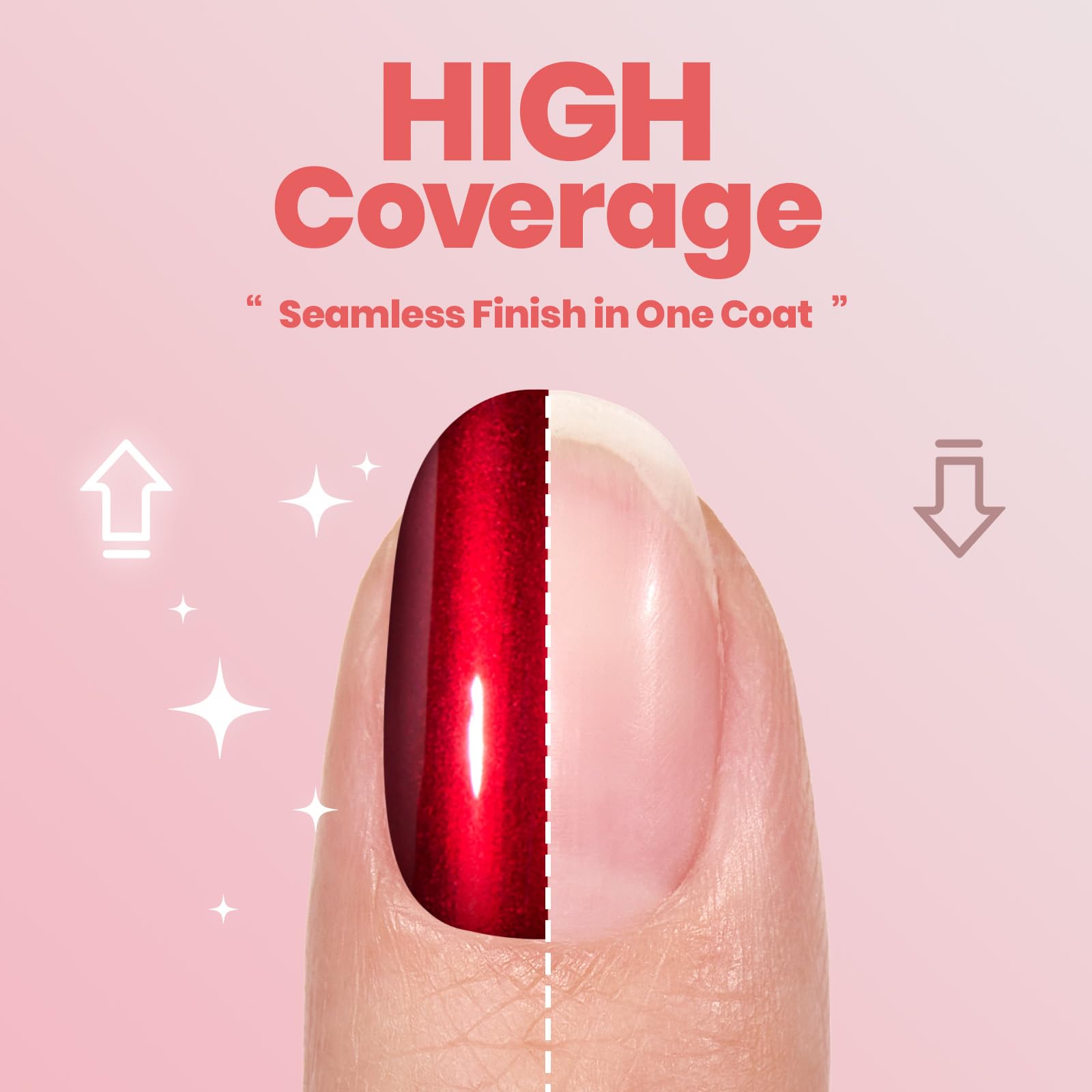 Beetles Red Chrome Nail Polish Valentine design for stylish nails.