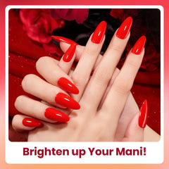 Beetles red gel polish six-color kit ready for easy at-home manicures.