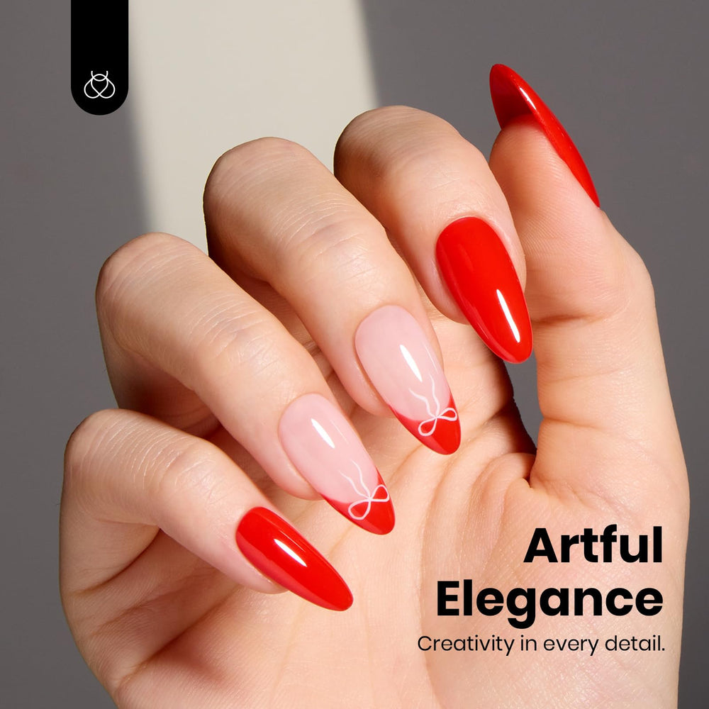 Beetles Red Gel Nail Polish UV/LED cure demonstration and 90-120 second guideline.