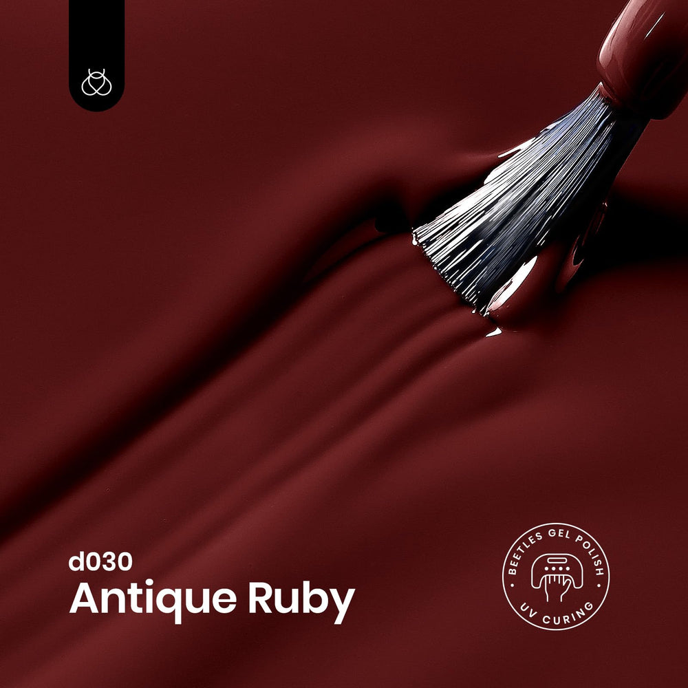 Beetles Red Gel Polish color swatches display burgundy shade for versatile looks.