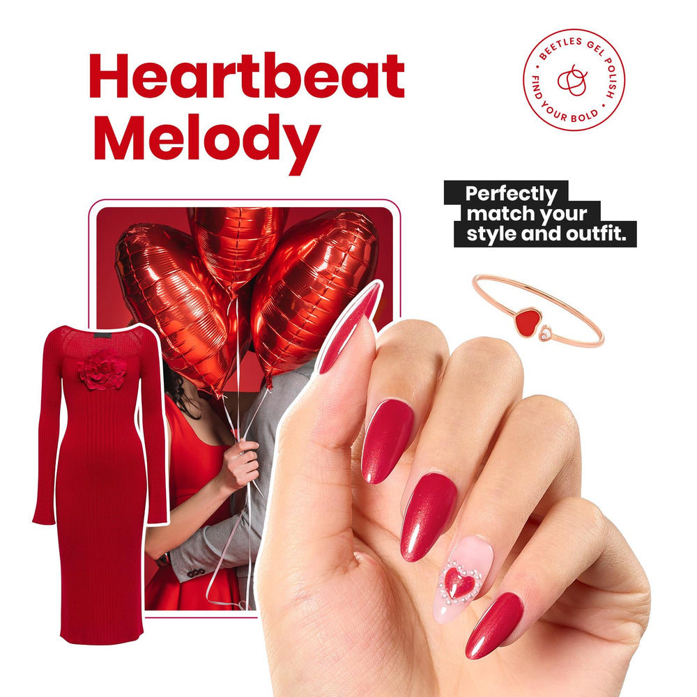 Beetles Red Nail Polish swatch collection shows rich red tones for versatile looks.