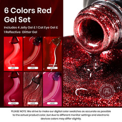 Beetles Red Revival cat eye magnet demonstrates magnetic effect for chic nail art.