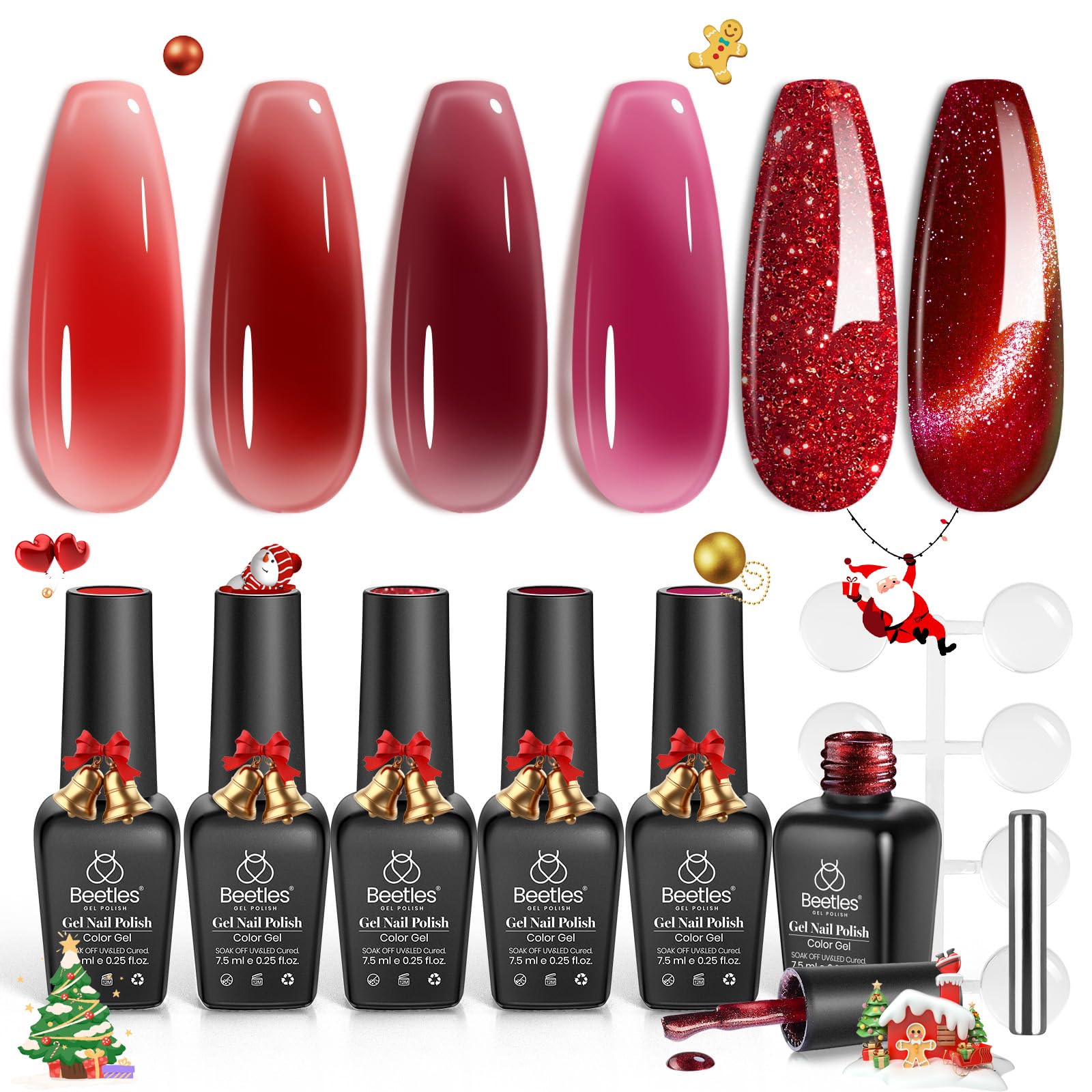 Beetles Red Revival DIY manicure setup for at-home nail art.
