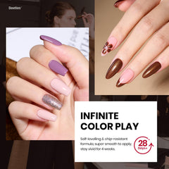 Beetles Retro Gel Nail Polish Set contents highlight primer and topcoat for professional-like results