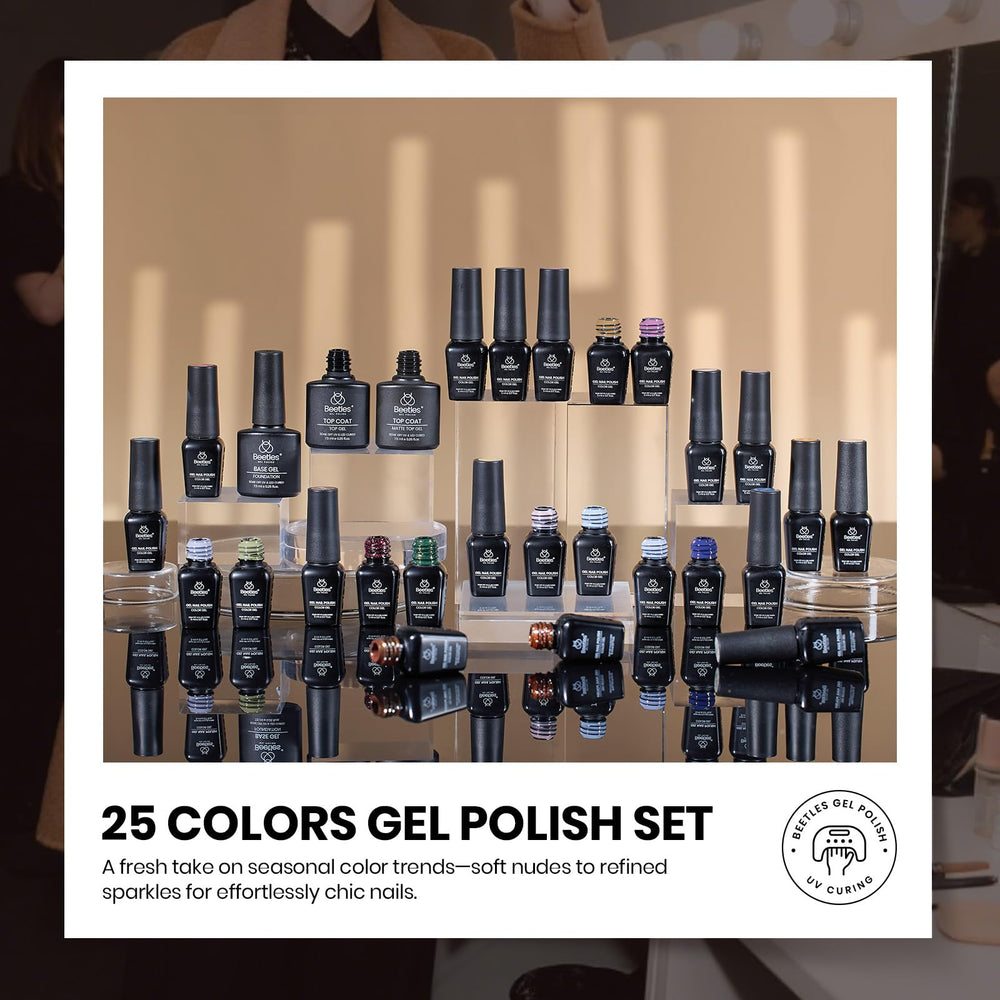 Beetles Retro Gel Nail Polish Set packaging appears gift-ready
