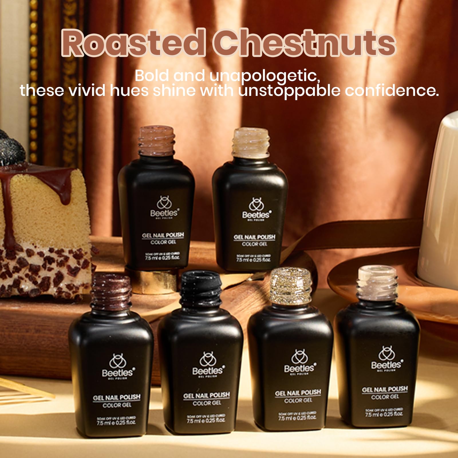 Beetles Roasted Chestnuts palette swatches for versatile seasonal looks