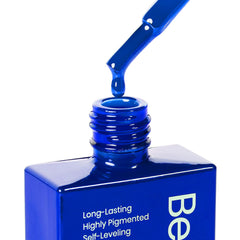Beetles Royal Blue gel polish bottle close-up highlighting glossy finish for chic nails