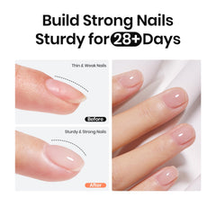 Beetles Rubber Base 15ml application brush gliding smoothly over nails.