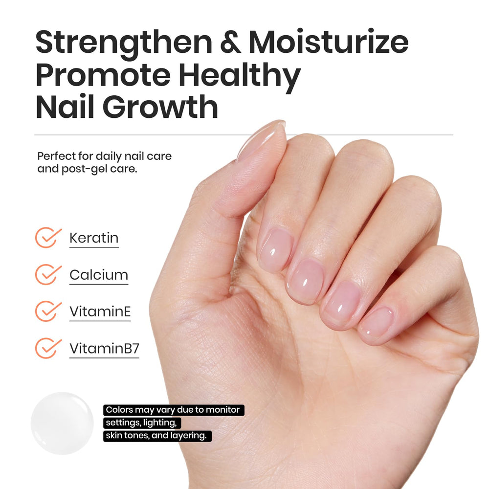 Beetles Rubber Base 15ml nails after application with a flawless finish.