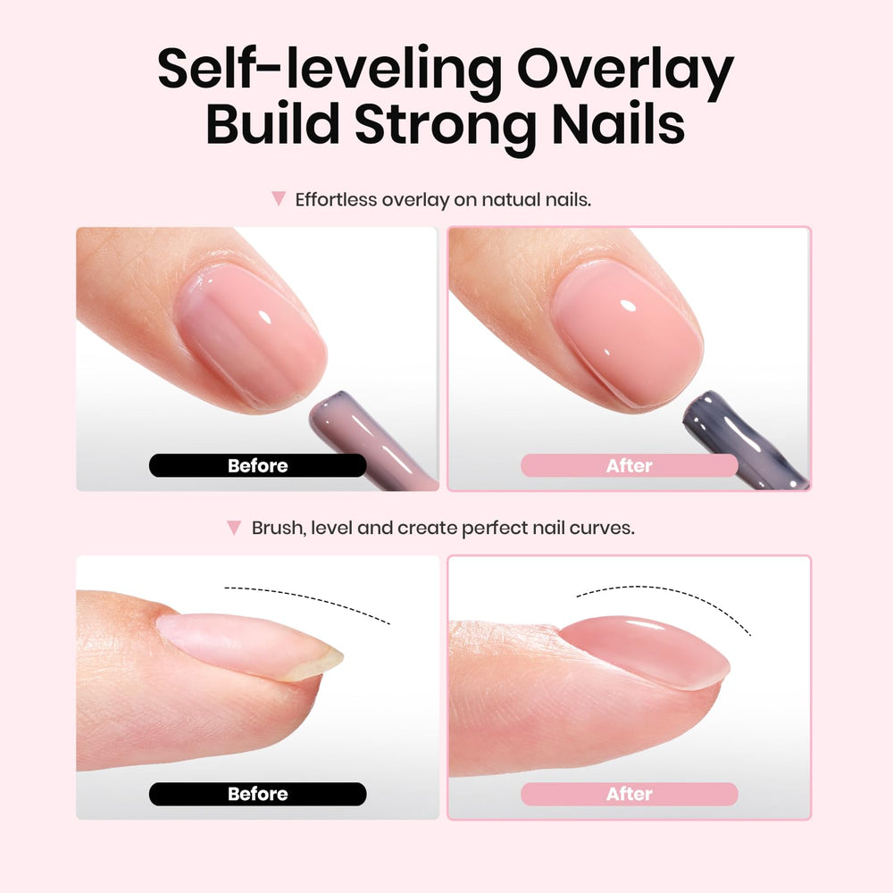 Beetles Rubber Base Builder light pink ideal for overlays and subtle color
