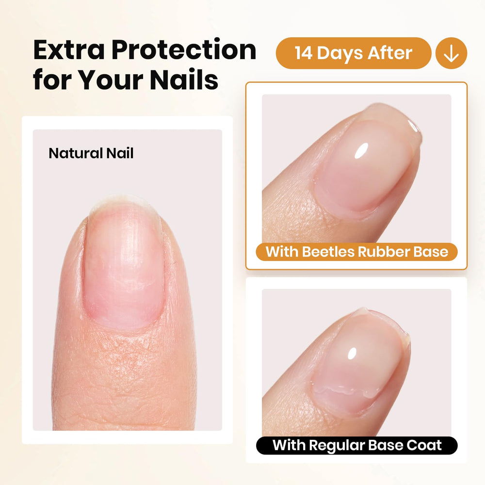 Beetles Rubber Base Builder nail sculpting close-up highlights smooth finish