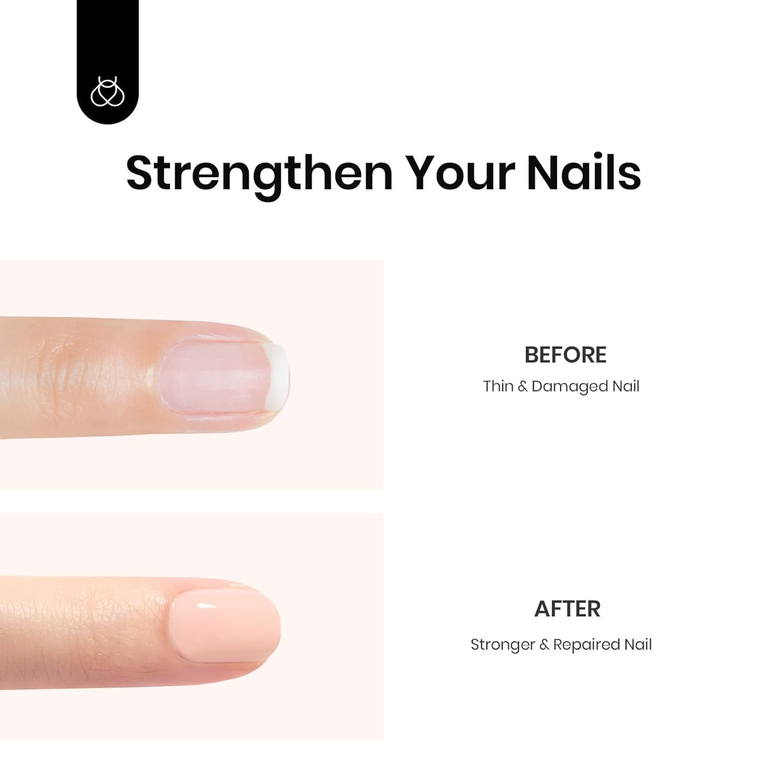 Beetles Rubber Base Gel nude pink swatch for natural nails.