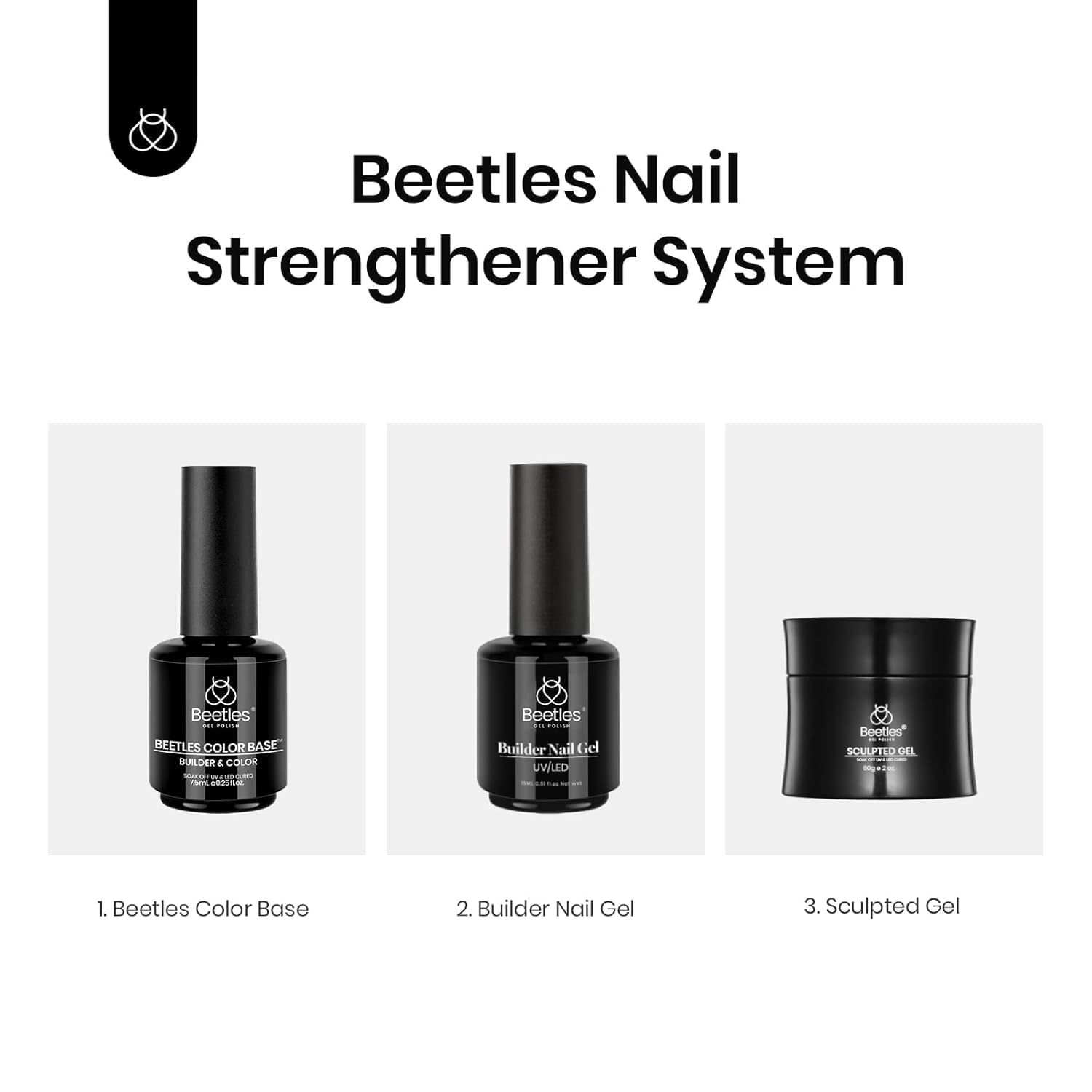 Beetles Rubber Base Gel packaging with usage guidelines and features.