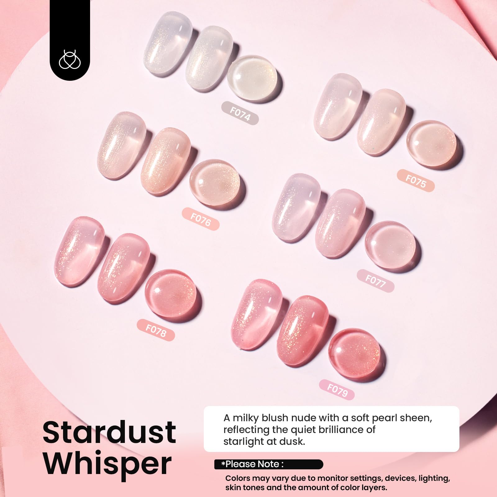 Beetles Rubber Base Gel swatches show even, self-leveling coverage for a flawless base.
