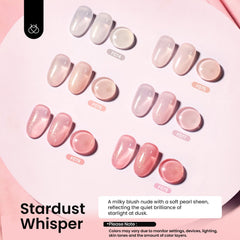 Beetles Rubber Base Gel swatches show even, self-leveling coverage for a flawless base.