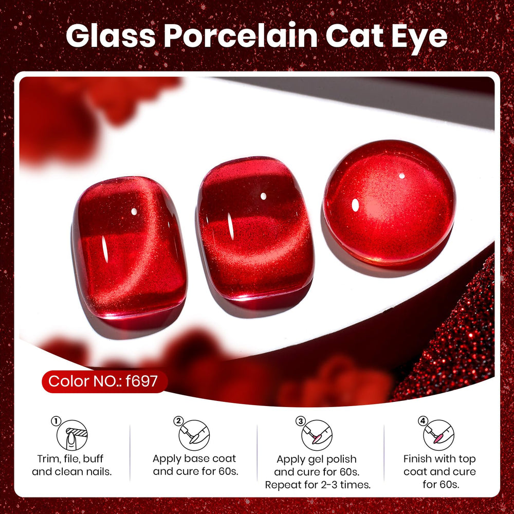 Beetles Ruby Red Cat Eye magnet creates customizable effects at home.