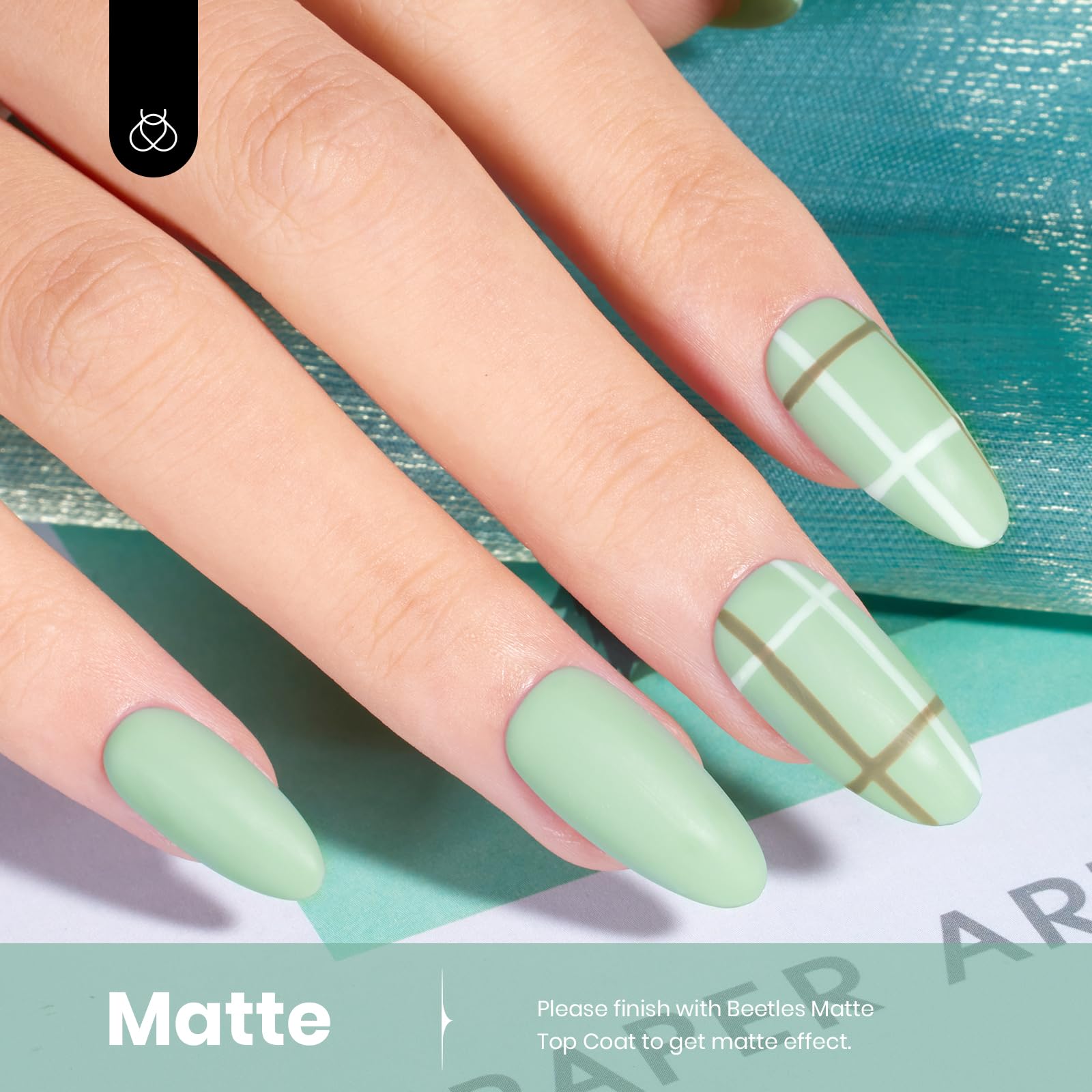 Beetles Sage Green polish packaging displayed for gifting ideas