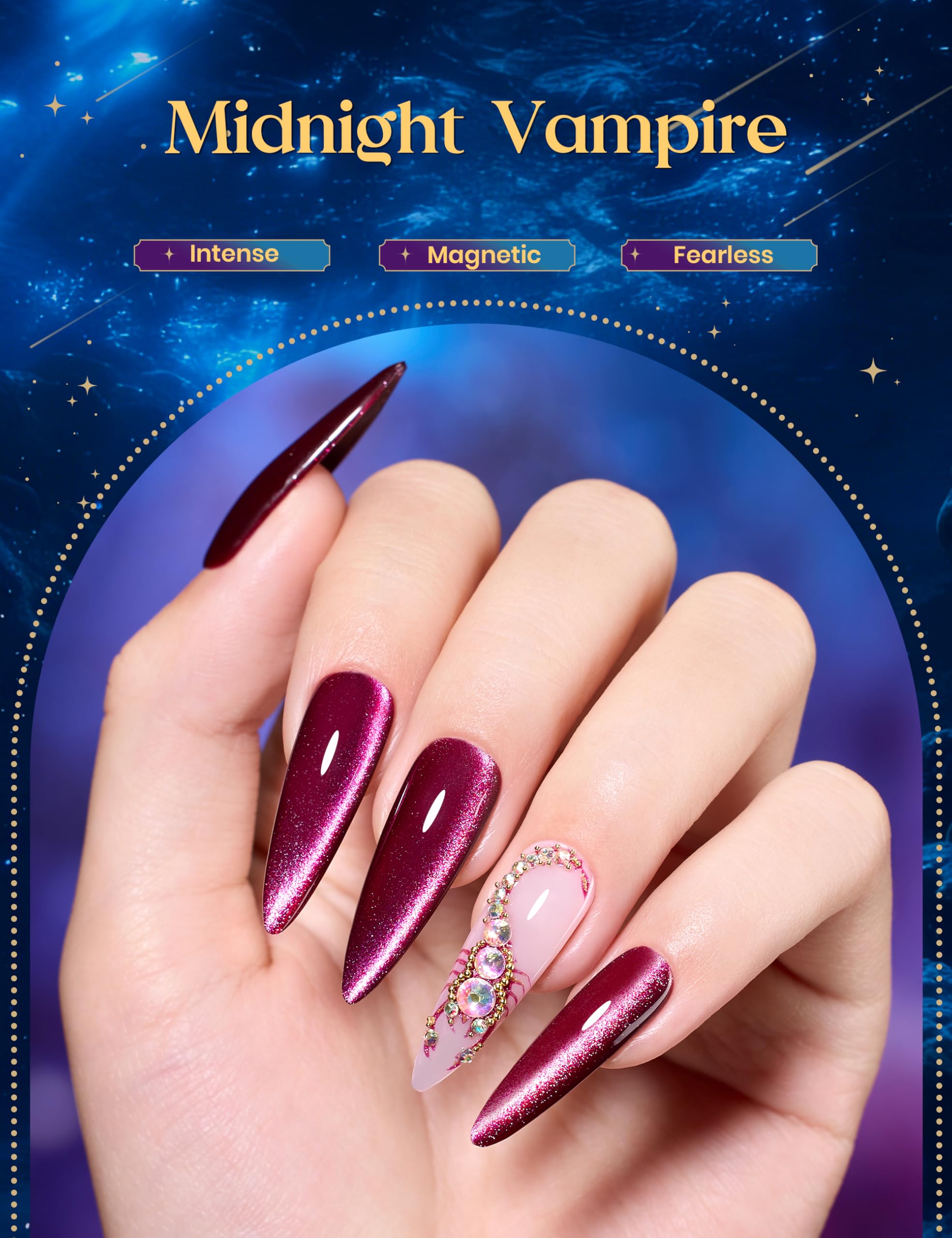 Beetles Scorpio gel polish in purple for mystic shimmer