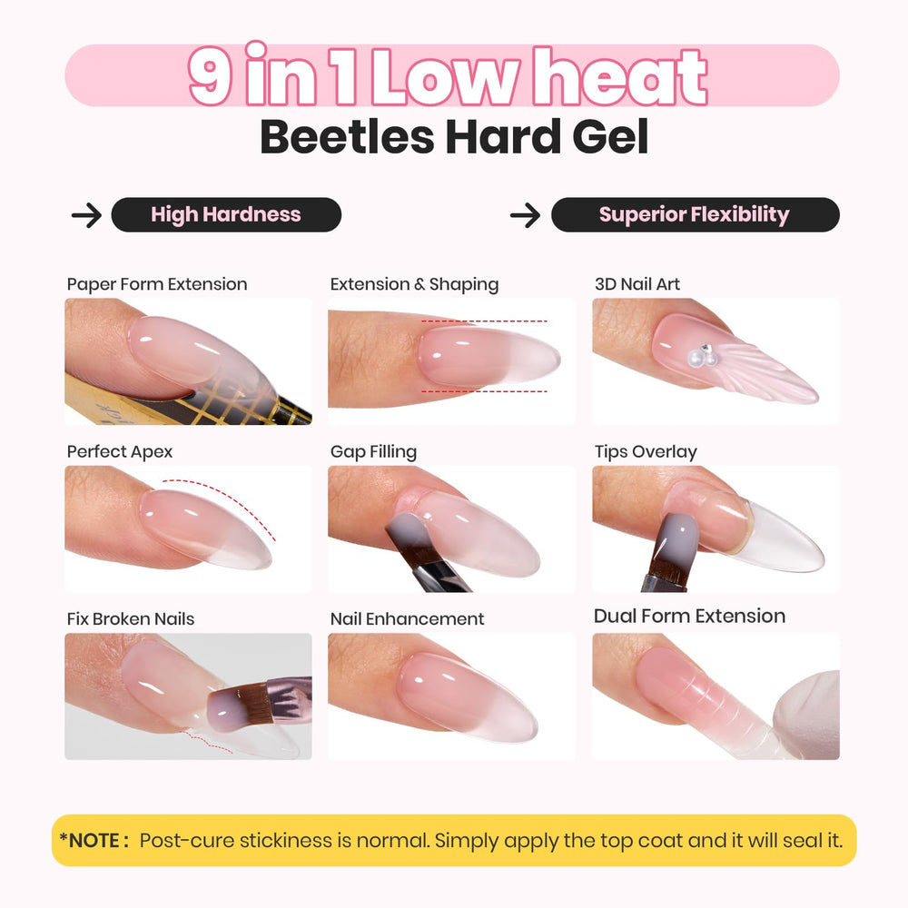 Beetles Gel provides smooth control and balanced texture for precise sculpting.