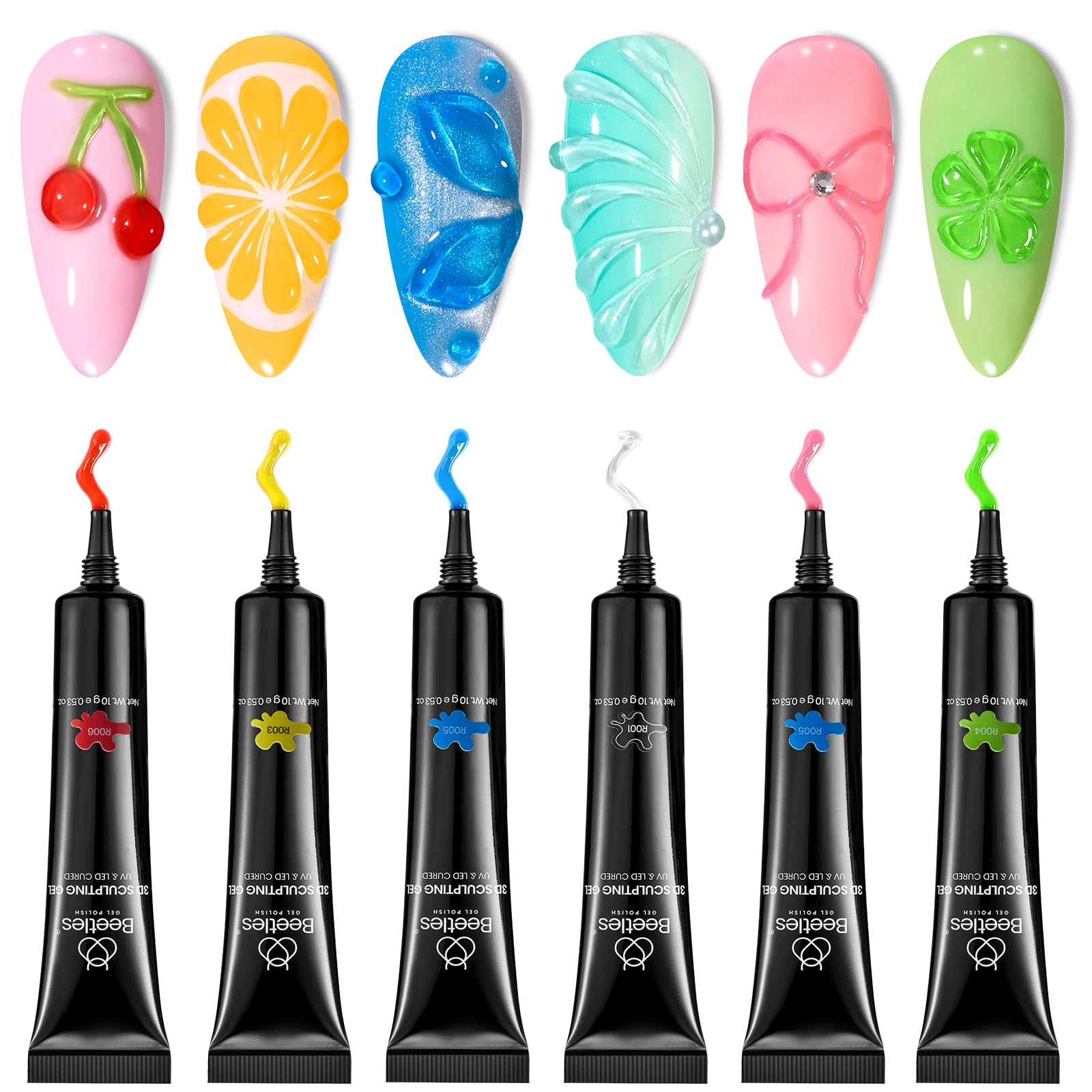 Beetles Sculpting Gel 3D – easy-application nozzle for precise 3D shapes