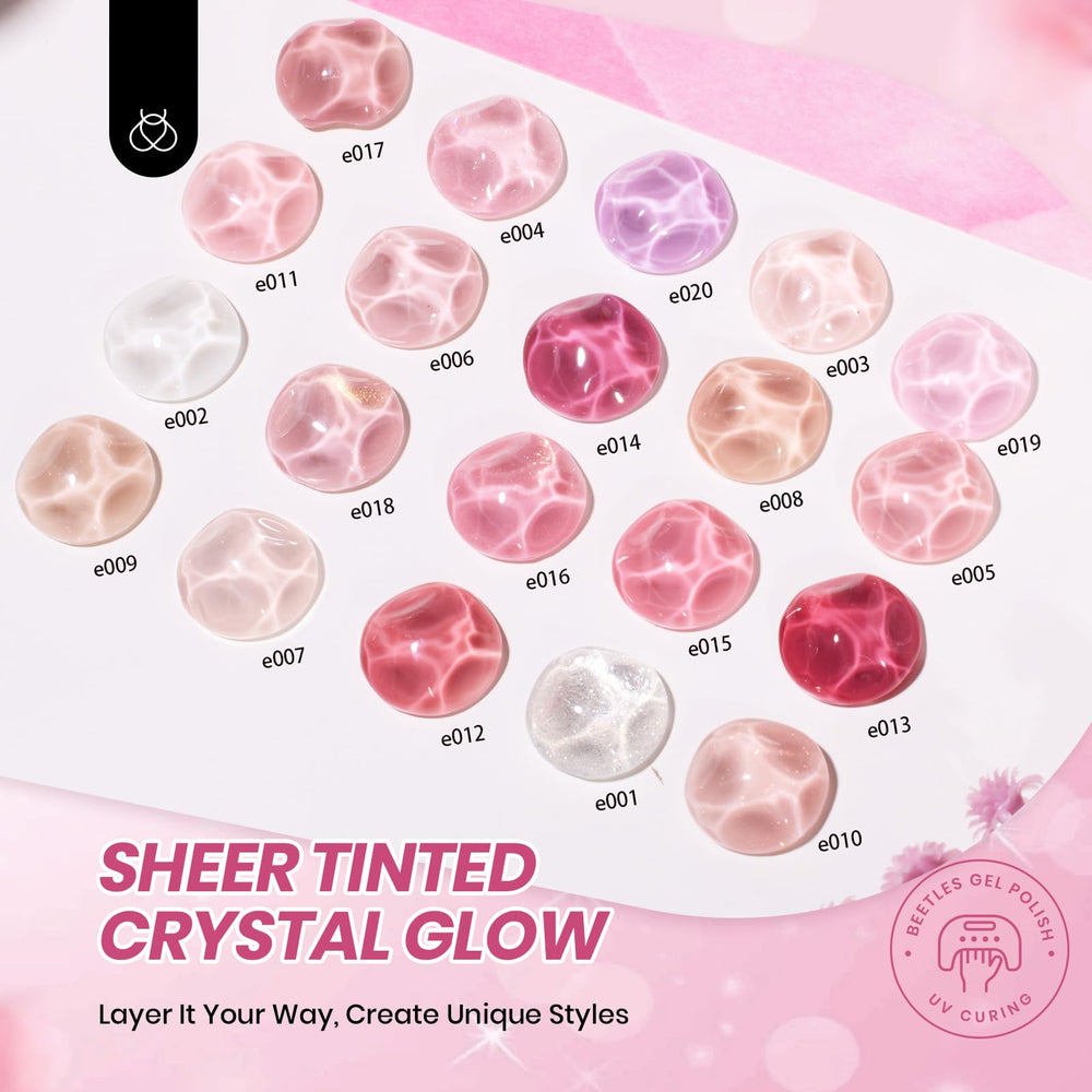 Beetles sheer jelly gel layering shows translucent to opaque color possibilities.