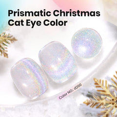 Beetles silver cat eye gel magnet effect creates shifting rainbow lines.