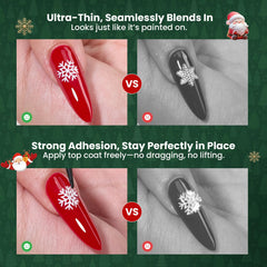 Beetles Snowflake sticker sheet for 3D winter nail design