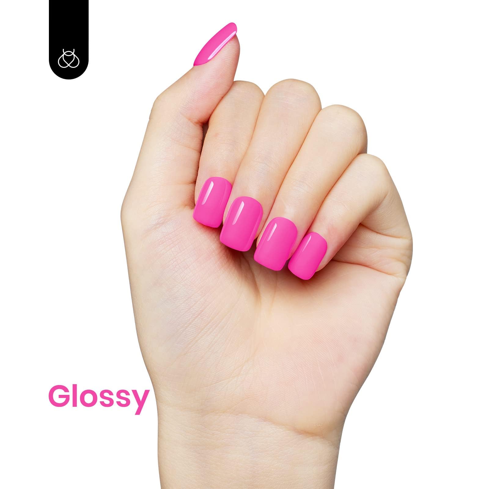 Beetles soak-off pink gel polish bottle ready for UV LED cure