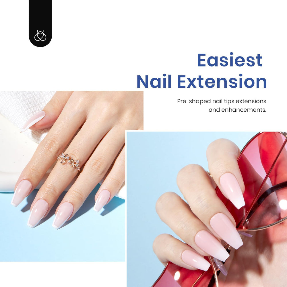 Beetles Soft Gel Nail Kit 240 tips provide natural-looking extensions