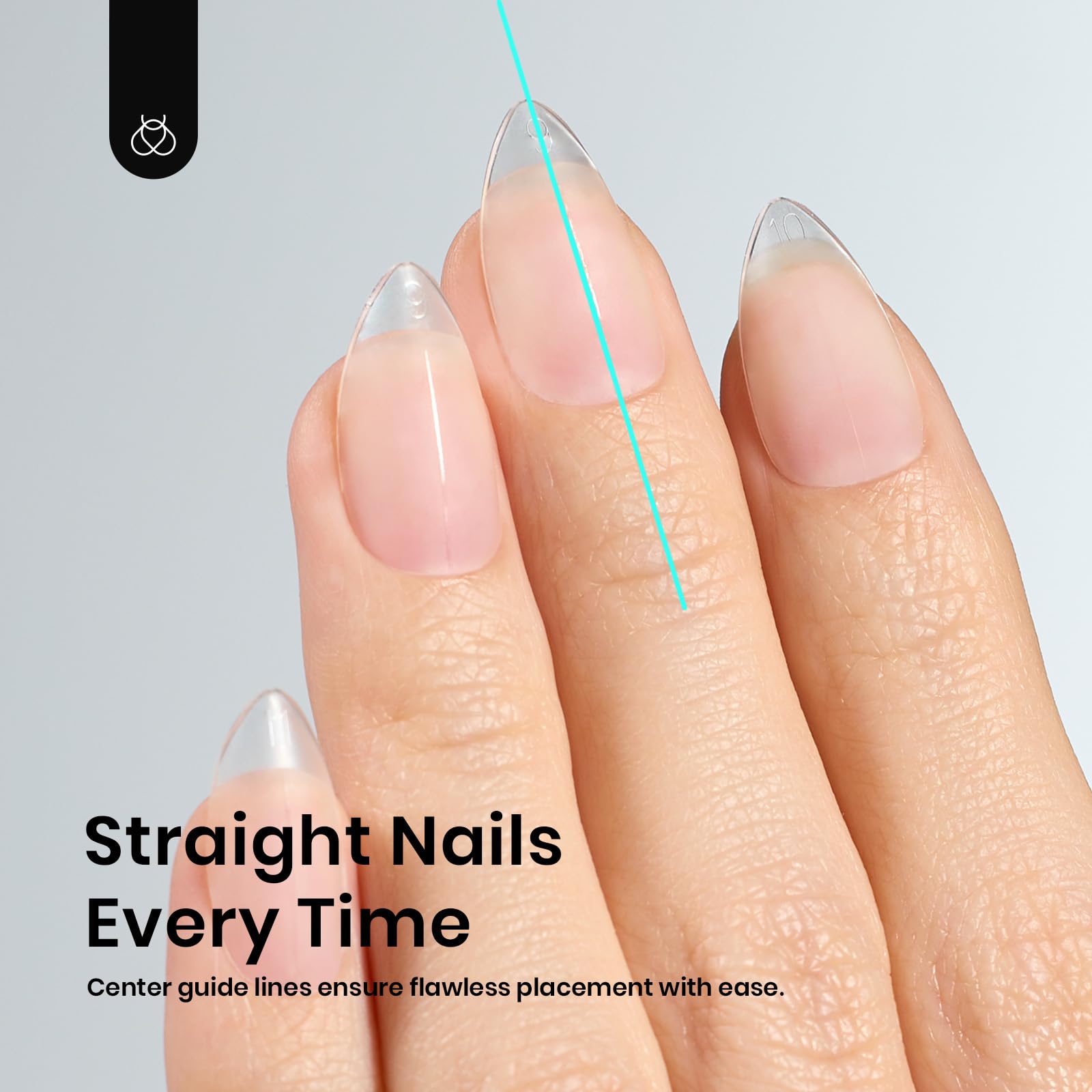 Beetles Gel Tips in traceless acrylic for minimal marks