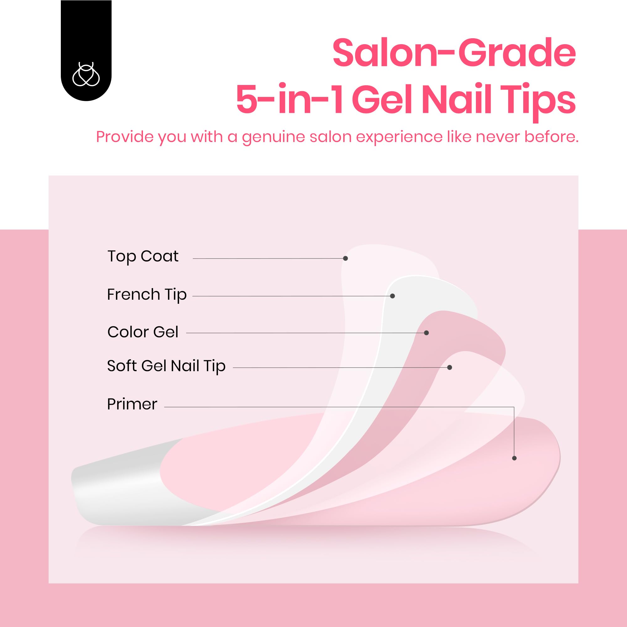 Beetles soft gel tips bend to fit natural nails.