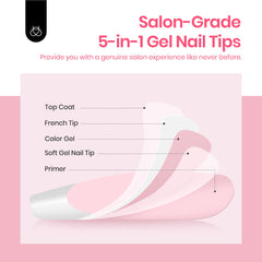 Beetles soft gel tips bend to fit natural nails.