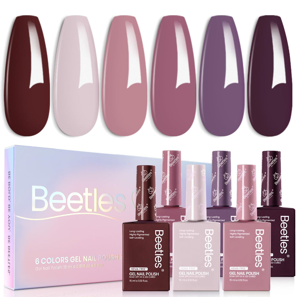 Beetles Spring Gel Polish Set with six neon shades for versatile manicures.