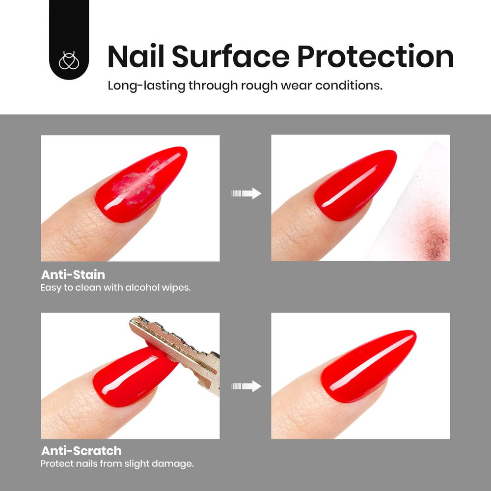 Beetles strengthens weak nails while delivering glossy protection during everyday use.