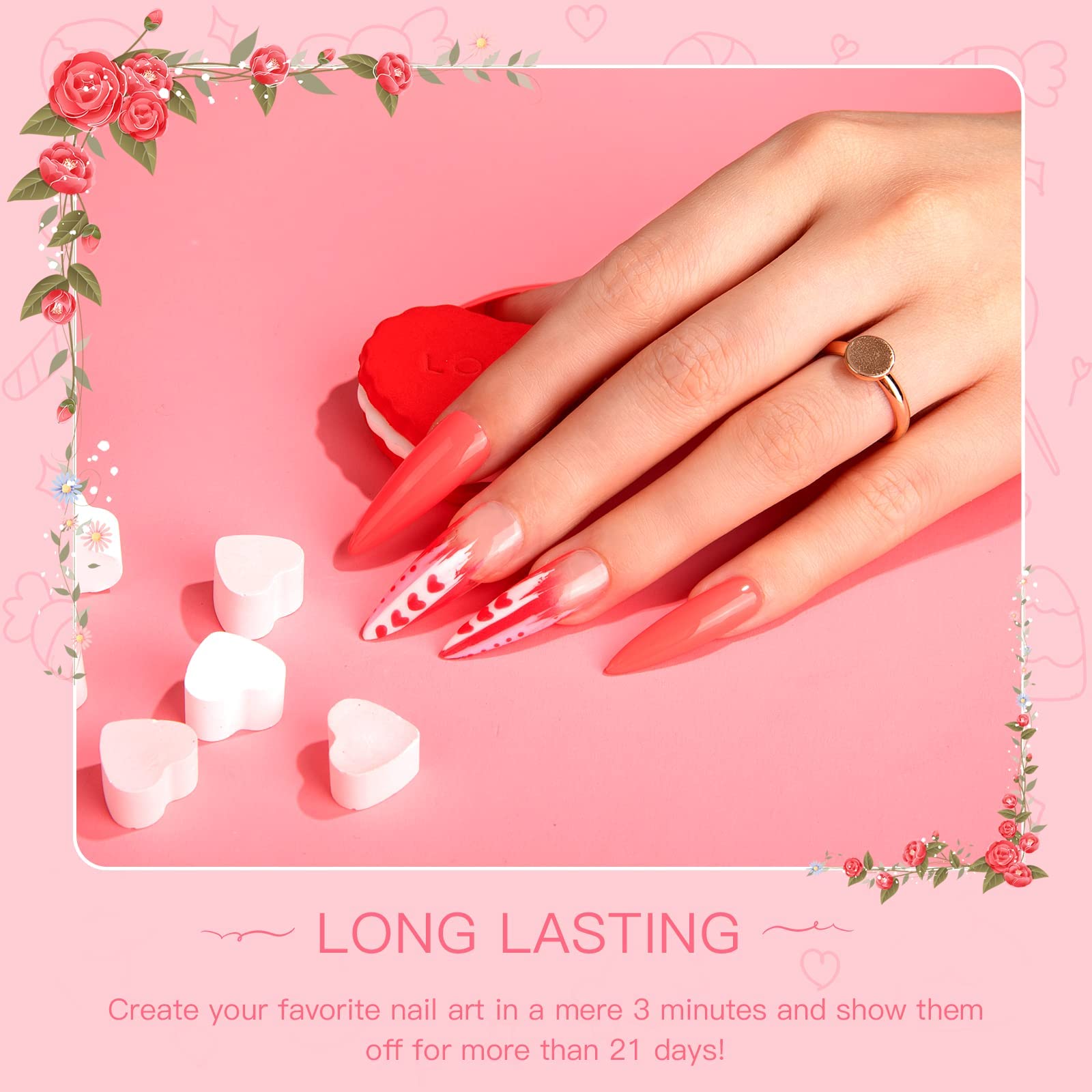 Beetles Sweetheart Candies Forever and Ever milky white bottle for clean nails.