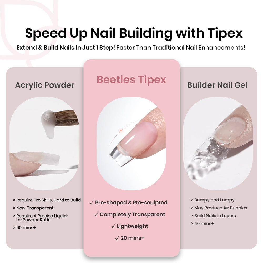 Beetles Tipex 16 size options fit over 95% of clients for natural results