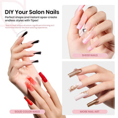Beetles Tipex tips with 16 sizes ensuring a snug fit across many natural nail shapes