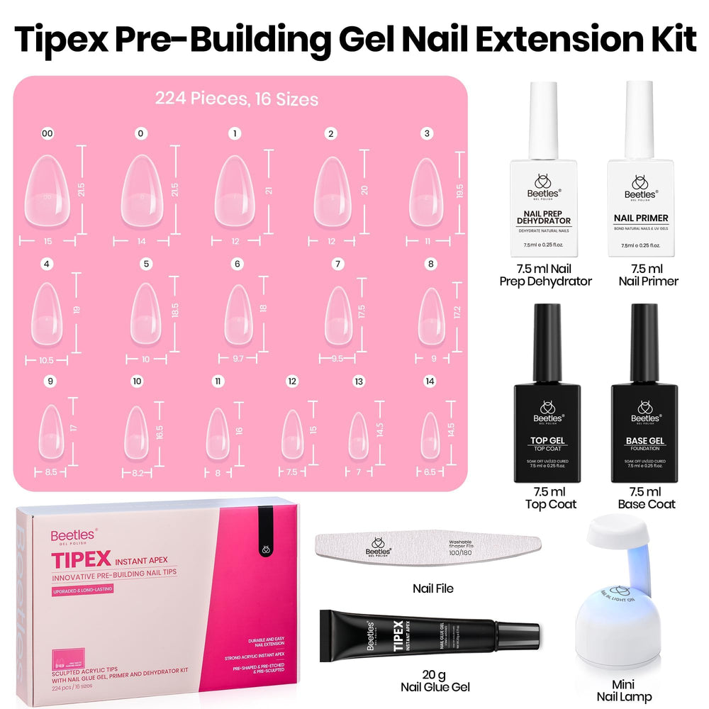 Beetles Tipex Base & Top Coat for glossy, chip-resistant color.